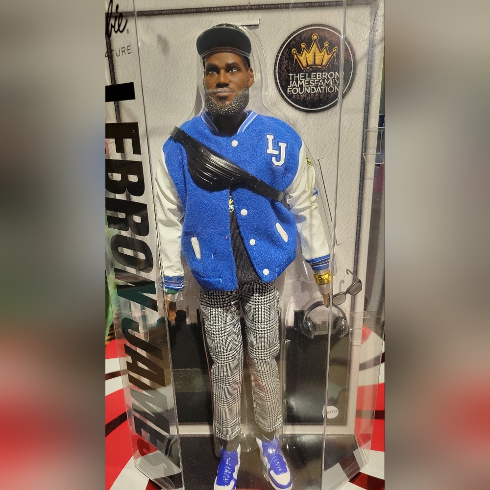 BRAND NEW. LeBron James Barbie with Blue Jacket
